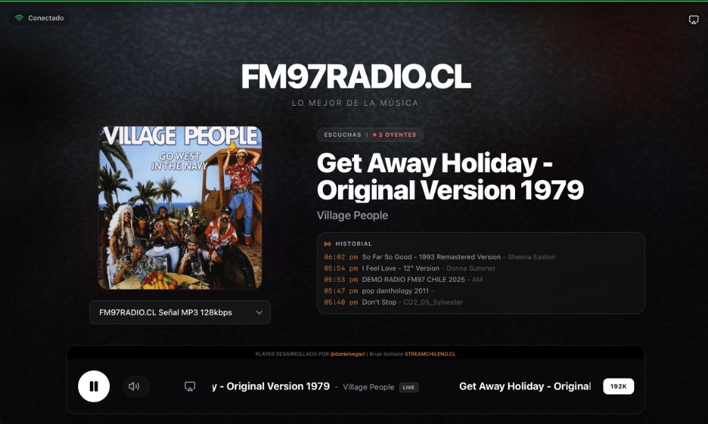 Vista previa del Player Exclusivo StreamChileno